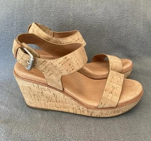 Gentle Souls By Kenneth Cole Sandals Platform Cork Judi Wedge Sz 9 - Picture 1 of 9
