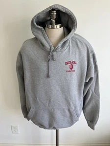 VTG Indiana Hoosiers Team Issued Adidas Wrestling Hoodie Sweatshirt Mens 2XL Y2K - Picture 1 of 6