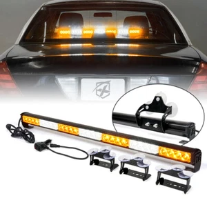 31" 28 Traffic Advisor LED Strobe Light Bar Emergency Hazard Warning Dual switch - Foto 1 di 7
