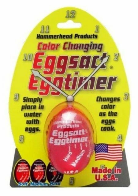Eggsact Eggtimer Color Changing Egg Cooking Timer Place in Water W/ Eggs