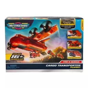 Micro Machines Fire/Rescue Cargo Transporter Playset Plane Vehicle by Hasbro - Picture 1 of 3