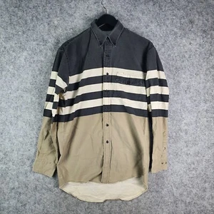 Vintage Wrangler Shirt Mens 16 x 34 Medium Black Beige Button Up X-Long Tails - Picture 1 of 11