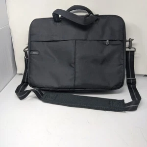 Dell Laptop Messenger Travel Bag - Black, Nylon, w/ shoulder strap Manu Pockets - Picture 1 of 9