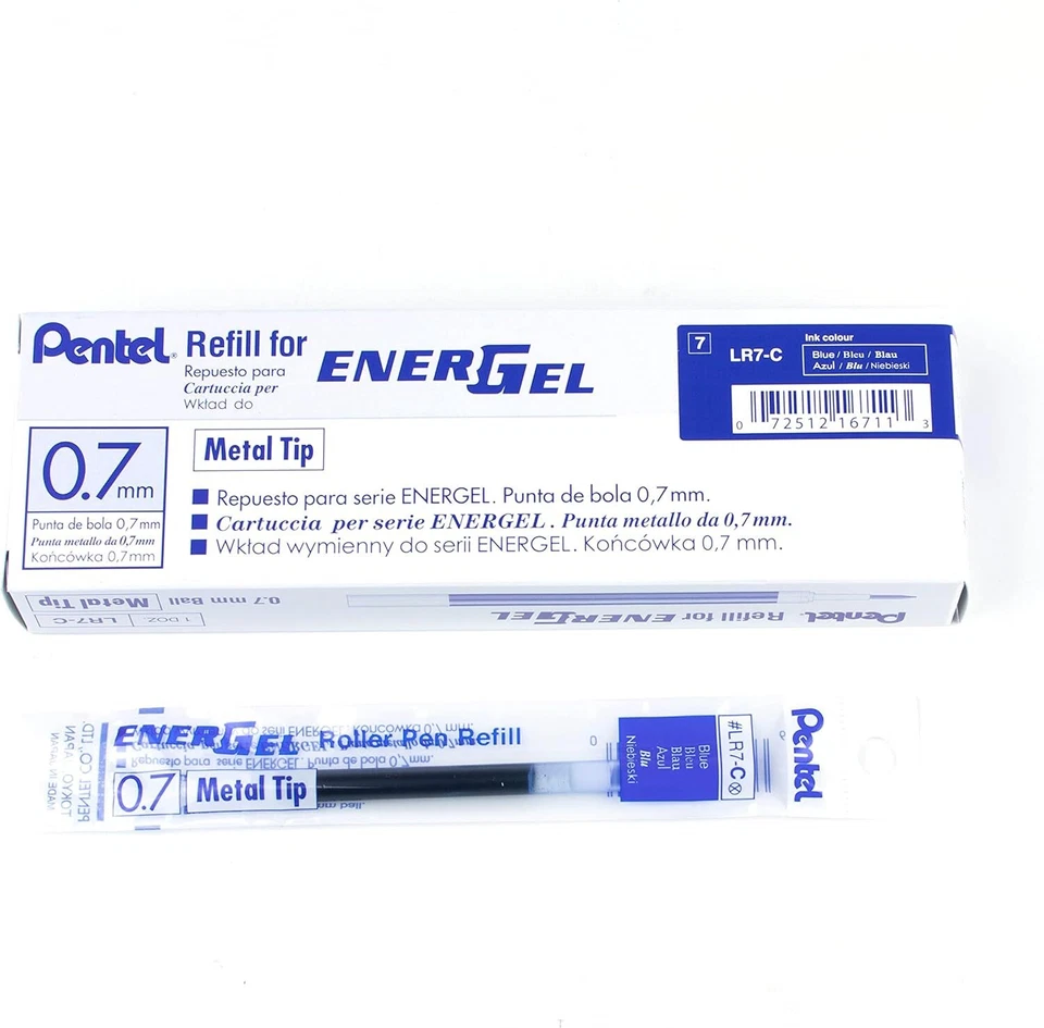 Pentel Refill Ink for Bl57/bl77 EnerGel Liquid GEL Pen 0 7mm Metal Tip