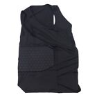 Men's Rib Protector Padded Vest Compression Shirt Training Vest with 3-Pad9113