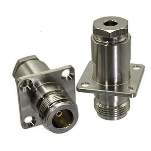 Conector N conector hembra 4 orificios 25 mm abrazadera de brida cable RG58 RG142 LMR195 RG400 - Imagen 1 de 8