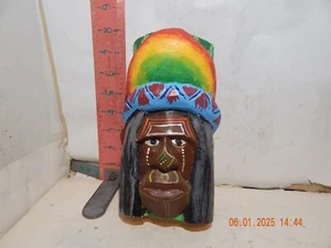 Hand Made Costa Rican tribal maske - Notes on inside where - Bild 1 von 3