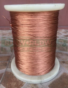 Litz Wire 20/32 Enameled copper wire twisted-pair AWG32 X 20 Strands - Afbeelding 1 van 1