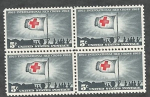 US. 1239. 5c. Red Cross Centenary Issue. Block of 4. MNH. 1963 - Picture 1 of 1