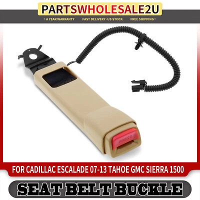 Hebilla de cinturón de seguridad delantero izquierdo para Chevrolet Silverado 1500 GMC Yukon Cadillac bronceado Foto 1 de 4