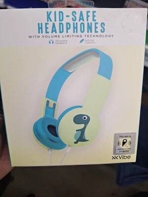 Auriculares Vibe Niños con Tecnología Limitadora de Volumen Tema DINOSAURIO COJÍN SUAVE Foto 1 de 4