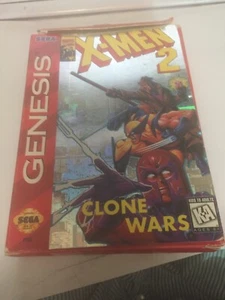 X-MEN 2 1995 CLONE WARS GENESIS SEGA CARDBOARD BOX AND MANUAL - Picture 1 of 14