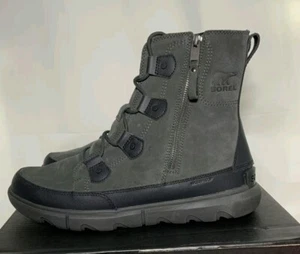 SOREL Men's Explorer Boot Dual Zip Waterproof Size 11.5 TRIED ON PAIR - Picture 1 of 10
