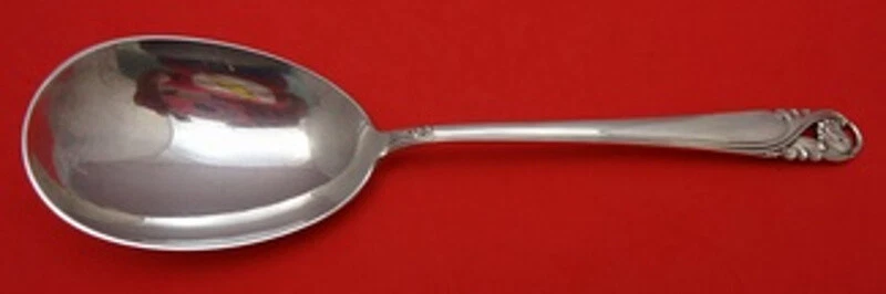 Spring Glory by International Sterling Silver Salad Serving Spoon AS 9 3/8" - Image 1 of 2