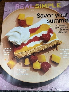 Real Simple Magazine July August 2023 Savor Your Summer Recipes Beach Books - Picture 1 of 2