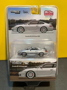1/64 TARMAC WORKS IXO CHASE CAR 911 PORSCHE GT3 996 SILVER MIJO EXCLUSIVES - Picture 1 of 2