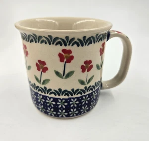 Tazza da caffè Boleslawiec ceramica polacca floreale tazza 12 oz - Foto 1 di 4
