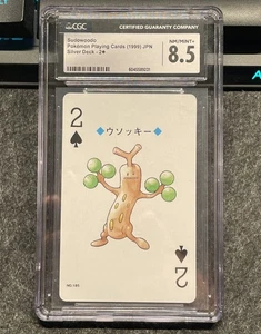 Sudowoodo 185 Pokemon Poker Spielkarte 1999 Japan Lugia Silber CGC 8,5 - Bild 1 von 2