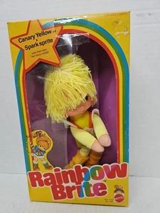1984 Rainbow Brite Friend Canary Yellow Doll with Open Box! Missing Spark Sprite - Picture 1 of 5