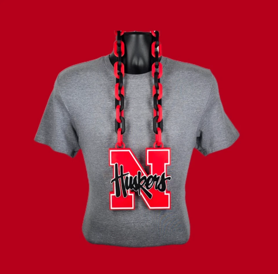 UNK Nebraska Cornhuskers Fan Chain Pendant Necklace NCAA College Football Christmas