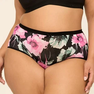 Lane Bryant Beautiful Black Floral No-Show Full Brief Panty Plus Size 26/28, 4X - Picture 1 of 4