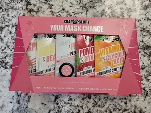 Soap & Glory Face Mask Gift Set for Skincare w/ Vitamin C & Hyaluronic Acid NEW - Picture 1 of 1