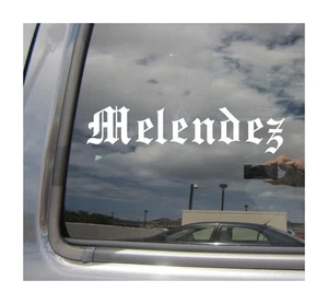 Melendez - Old English Last Name Surname Car Vinyl Decal Window Sticker 22141 - Bild 1 von 1