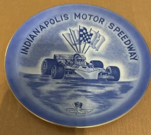 Indianapolis Motor Speedway Blue And White Decorative Plate 8" - Picture 1 of 5