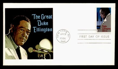 DR WHO 1986 FDC DUKE ELLINGTON MUSIC CACHET M58477 - Image 1 of 2