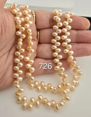 9ct Yellow Gold 2 Strand Pearl Necklace Chinese Pearls Coa Included GemsTv 375 - Image 1 of 4