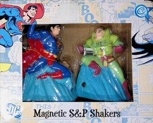DC Comics Superman Vs Lex Luther Salt & Pepper Shaker Westland Giftware - Picture 1 of 4