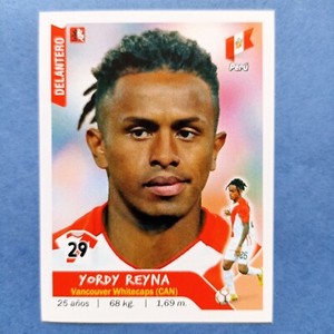 2019 3R Brazil Copa America FIFA #049 YORDY REYNA Peru Soccer Team Sticker Promo