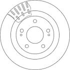TRW Df7276 brake disc for Mitsubishi Pajero Pinin H6W H7W 99-07