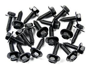 Body Screws For Nissan Truck- M6.3 x 25mm- 10mm Hex- 17mm Washer- 40pcs- #168F