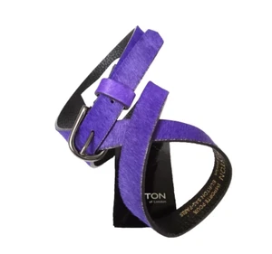 BURTON CEINTURE EN CUIR DE VACHETTE POULAIN TAILLE M (80-85 CM) VIOLET - Picture 1 of 6