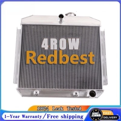 CC5056 For 1955 Chevrolet Two-Ten Series 4.3L V8 Engine 4Row Aluminum Radiator - Imagem 1 de 4