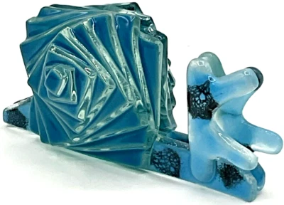 Estatuilla de caracol de vidrio arte moderno fundido pisapapeles diseño geométrico coleccionable Foto 1 de 4