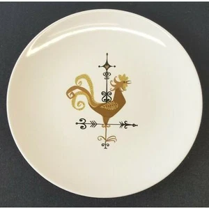 Set/5 Edwin Knowles Weather Vane Rooster 10-1/4" Dinner Plates MCM #F-5240 - Picture 1 of 4