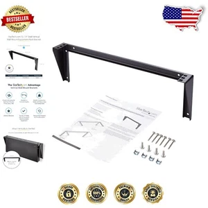 Durable 1U 19in Steel Wall Mount Bracket for Networking Equipment - No Assembly - Picture 1 of 11