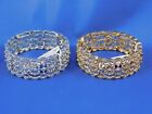 BRACELETS LOT OF TWO ~ ONE GOLD & ONE SILVER EXPANDABLE DRESS PROM NEW WITH TAGS