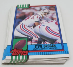 New England PATRIOTS Including Steve Grogan Topps 1990 NFL Football 16 Card LOT - Picture 1 of 17