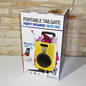 【NEW】iBASICS PORTABLE BLUETOOTH TAILGATE PARTY SPEAKER WITH MIC, SD CARD PORT. . - Picture 1 of 10