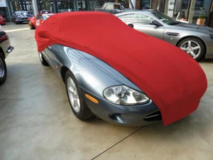 Vollgarage Car-Cover Schutzdecke Indoor Rot mit Spiegeltaschen für Jaguar XK8 - Picture 1 of 2