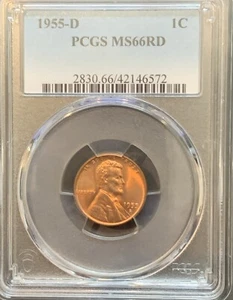 1955-D PCGS MS66RD Lincoln Cent - Picture 1 of 2