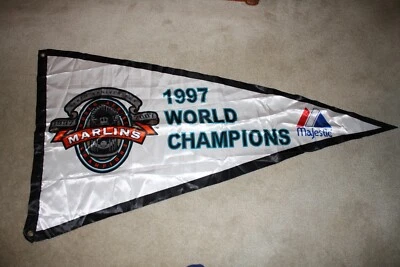 Bandeira de seda 1997-2007 Florida Marlins décimo aniversário campeões da World Series - Imagem 1 de 4