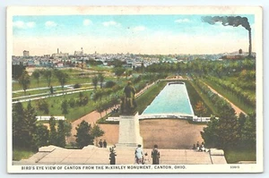 Postkarte Vogelperspektive von Canton vom McKinley Monument Canton Ohio - Bild 1 von 2