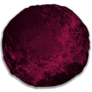mv28n Dark Magenta Red Shimmer Diamond Crushed Velvet Round Shape Cushion Cover - Picture 1 of 6