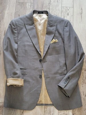 36S Men's JF J. Ferrar Blazer Solid Gray 2 Button Modern Fit Sport Coat - Image 1 of 4