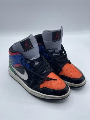 Nike Air Jordan 1 SE Mid Multi Patent Shoes CV5276-001 Size 9.5W - Image 1 of 4