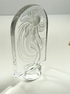 Statuina fermacarte LALIQUE cristallo NAIAD ninfa dell'acqua nuda - Foto 1 di 8